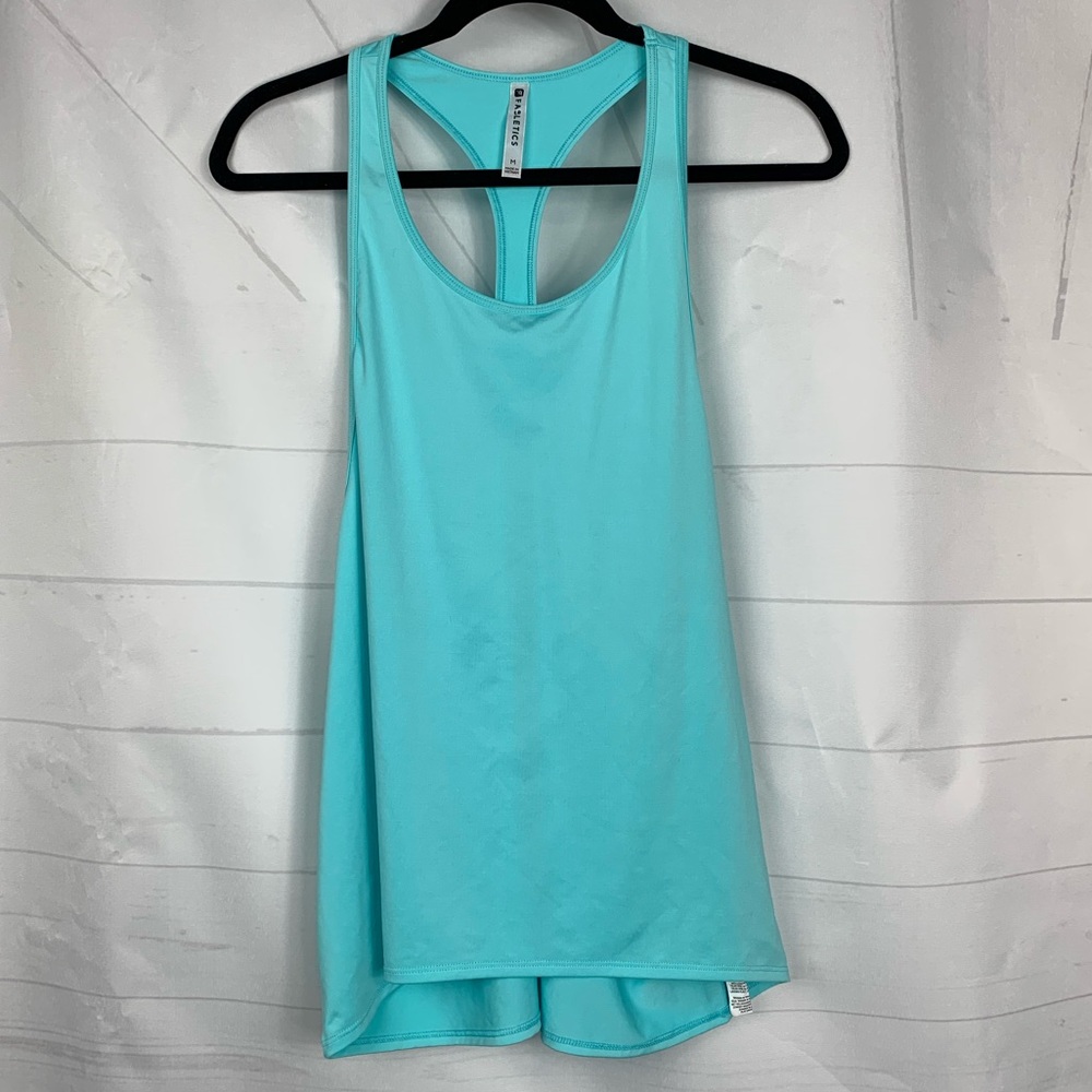 Fabletics Racerback Workout Tank Top Blue Medium